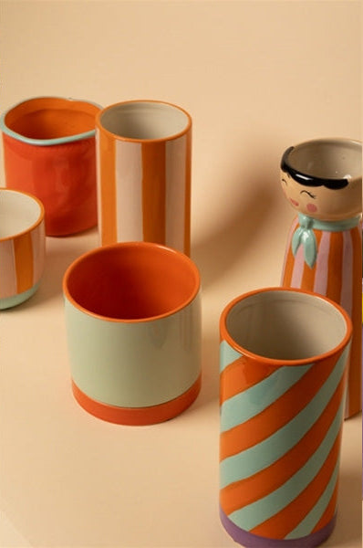 עציץ Flower Pot Mint and Chartreuse (Small)