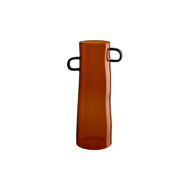 אגרטל Rayu Glass Vase Brown (Large)
