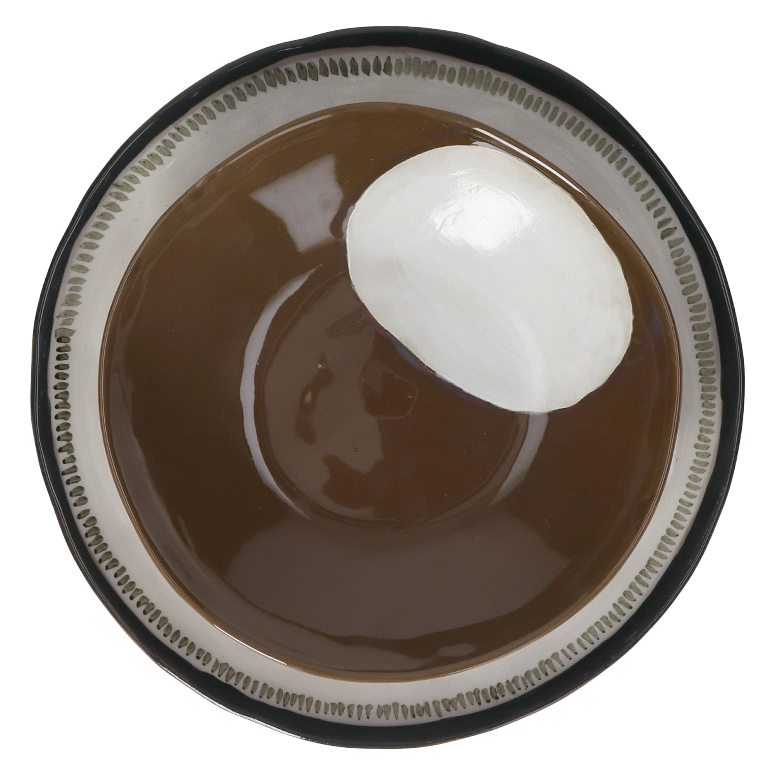 קערה Cycle Plate Brown&White