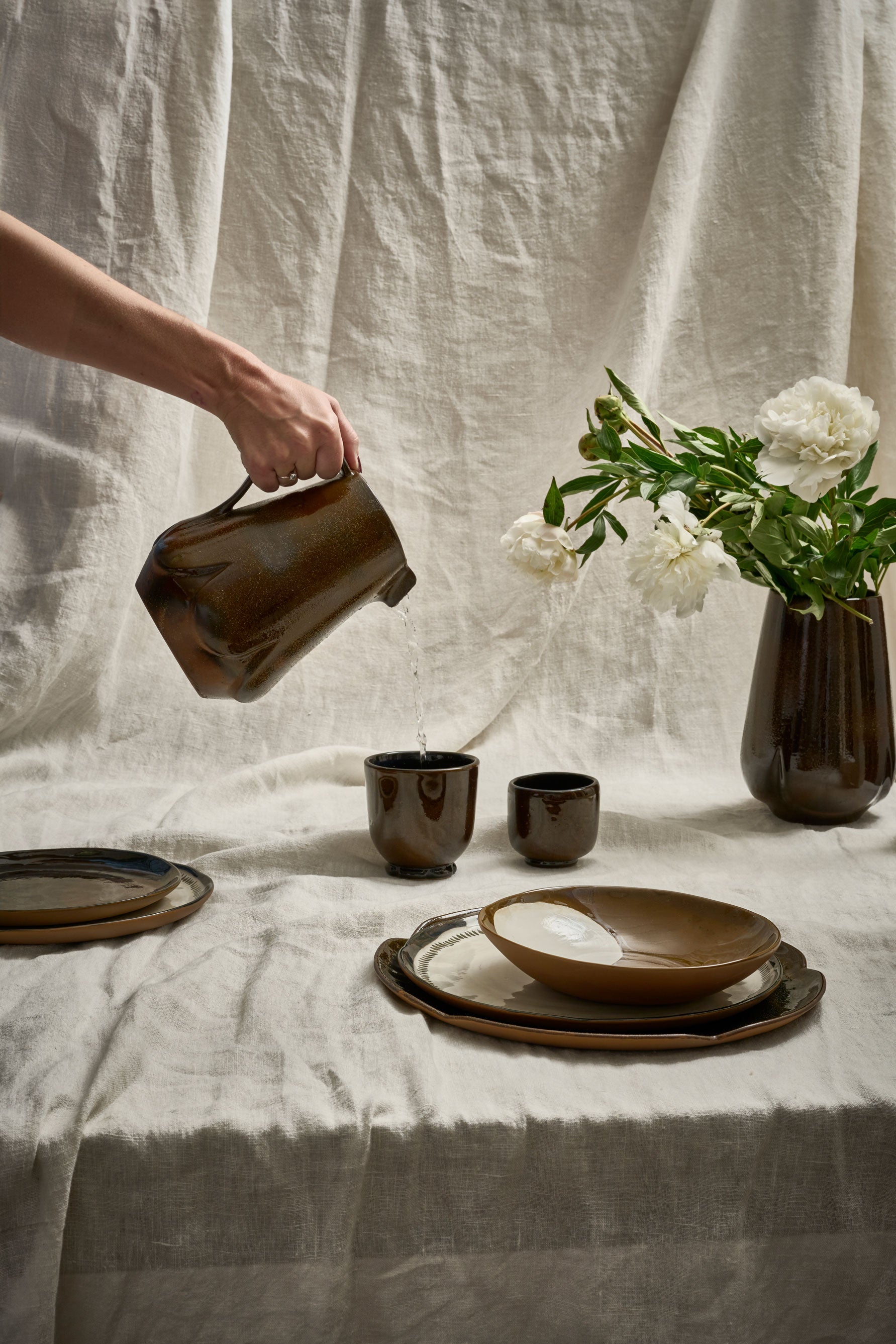 קערה Cycle Plate Brown&White