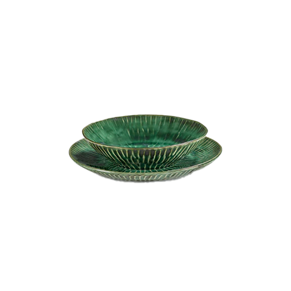 זוג צלחות למנה עיקרית Dinner Plate Verde Green