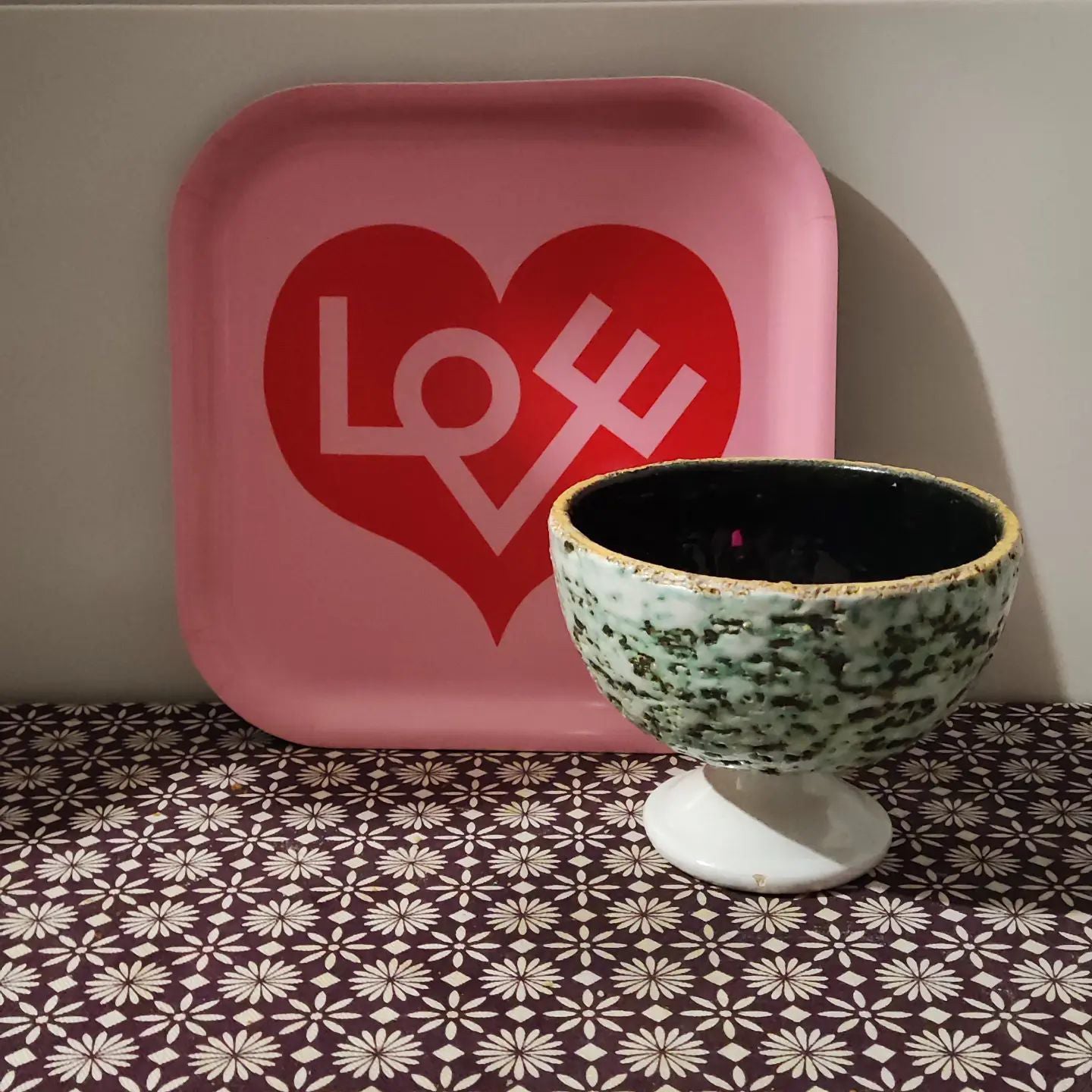 מגש Classic Tray Light Pink- Love Heart