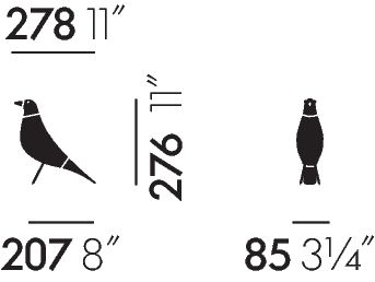 ציפור Eames House Bird Ash Cotton White