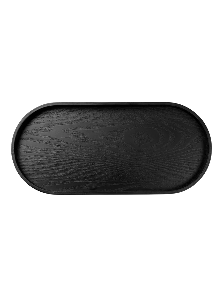 מגש Wood Tray Oval Black (Medium)