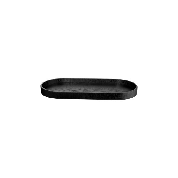 מגש Wood Tray Oval Black (Medium)