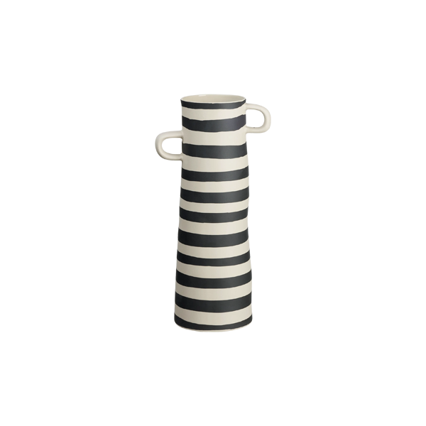אגרטל Rayu Vase Black Stripes (Large)