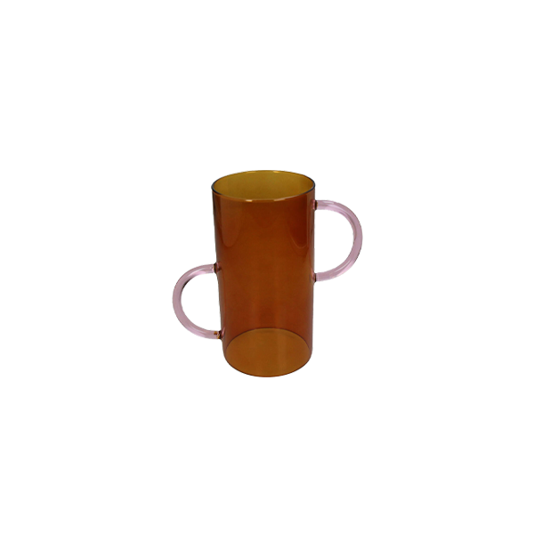 Vase Glass Amber אגרטל בינוני