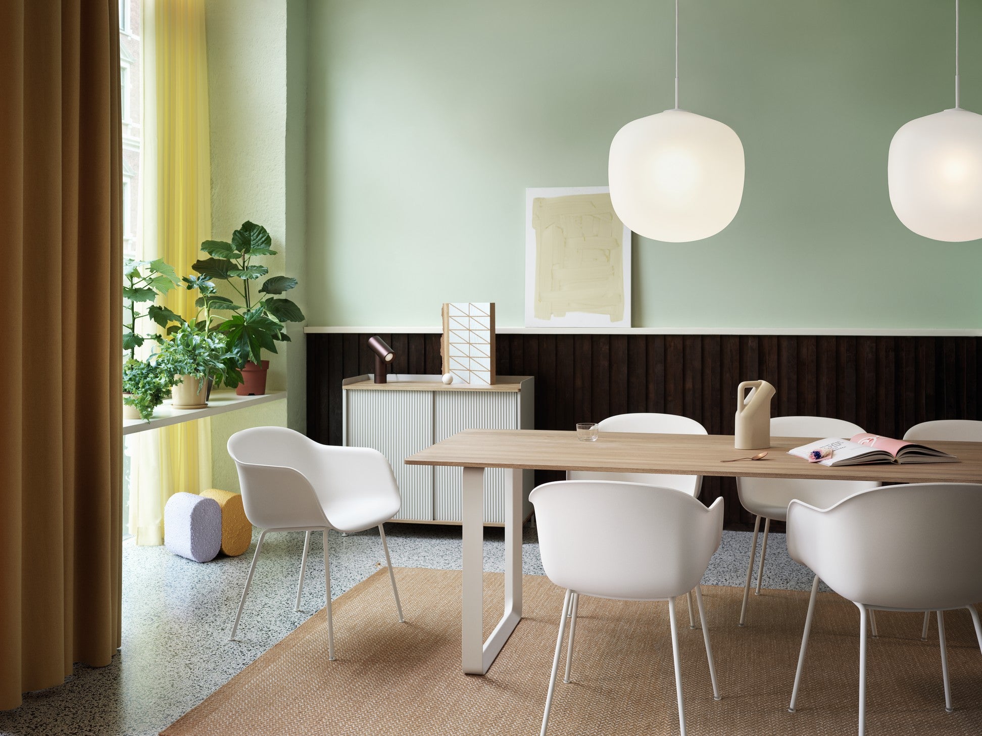 מנורה Rime Pendant Lamp / Ø 37 cm White
