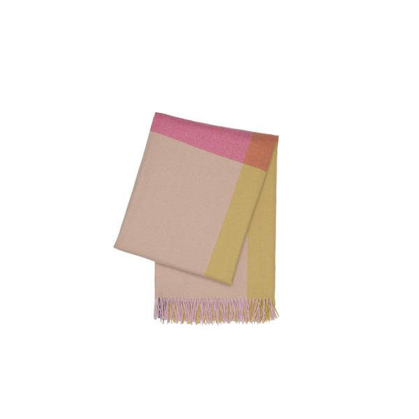 כירבולית Color Block Blankets Pink-Beige