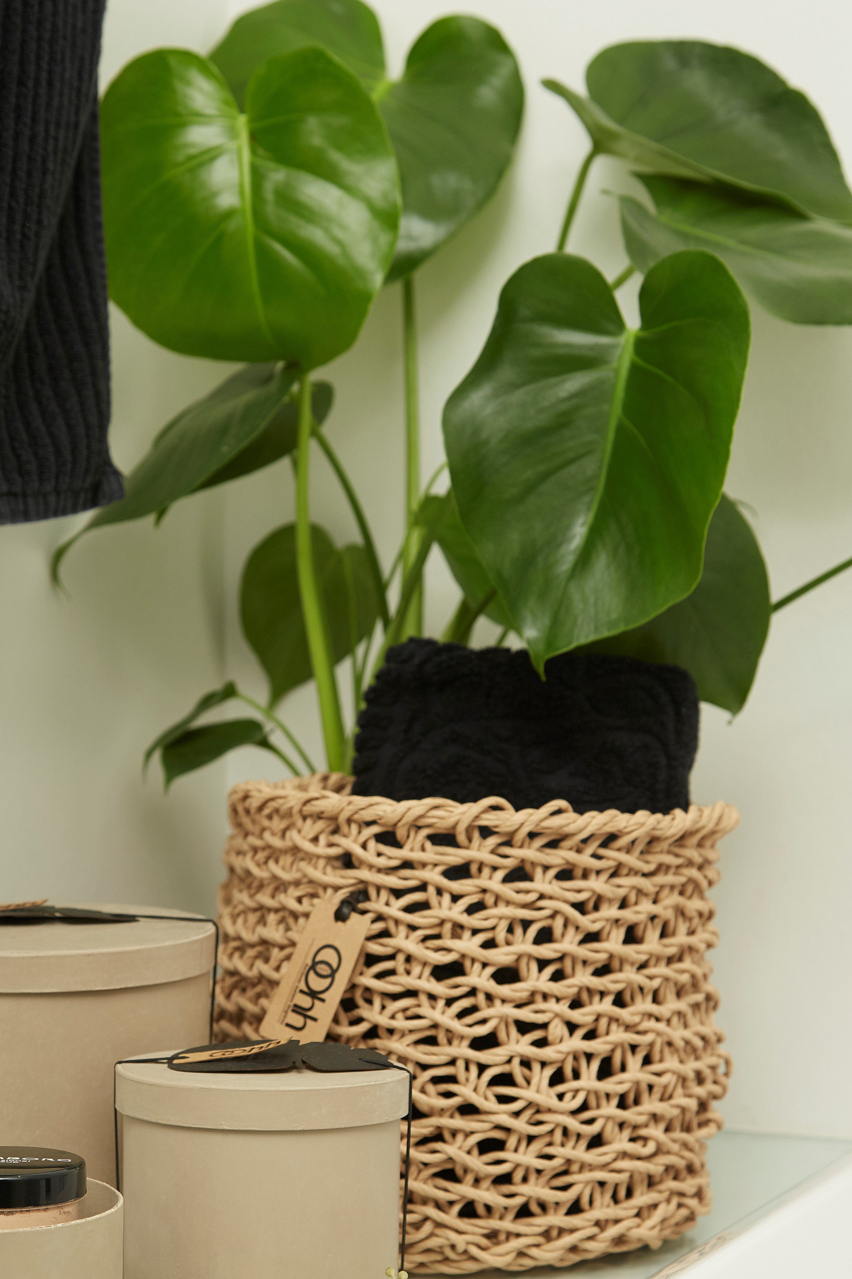 סלסלה Woven Paper Basket Natural (Medium)