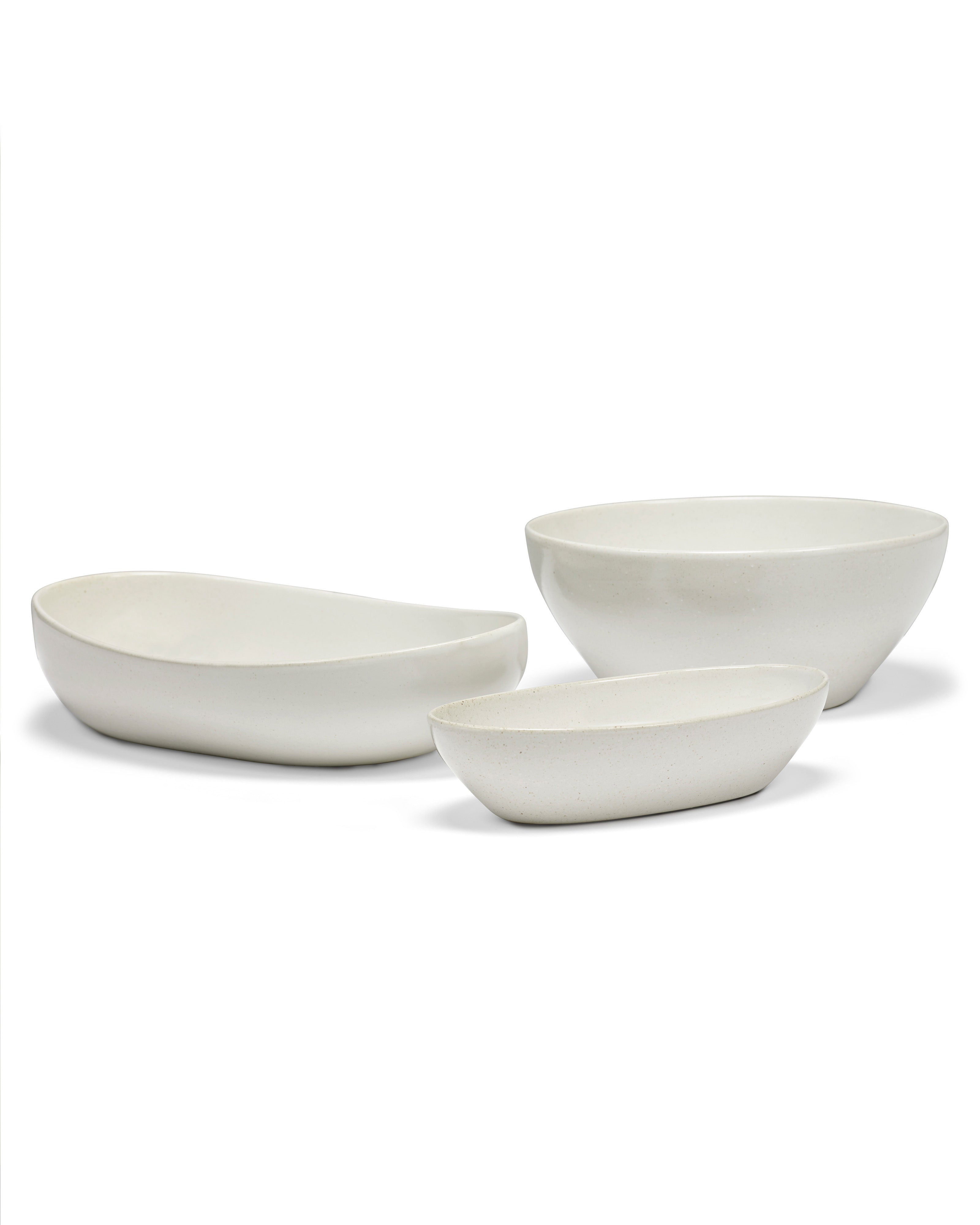 קערה אובלית עמוקה Oval Serving Bowl Off-White