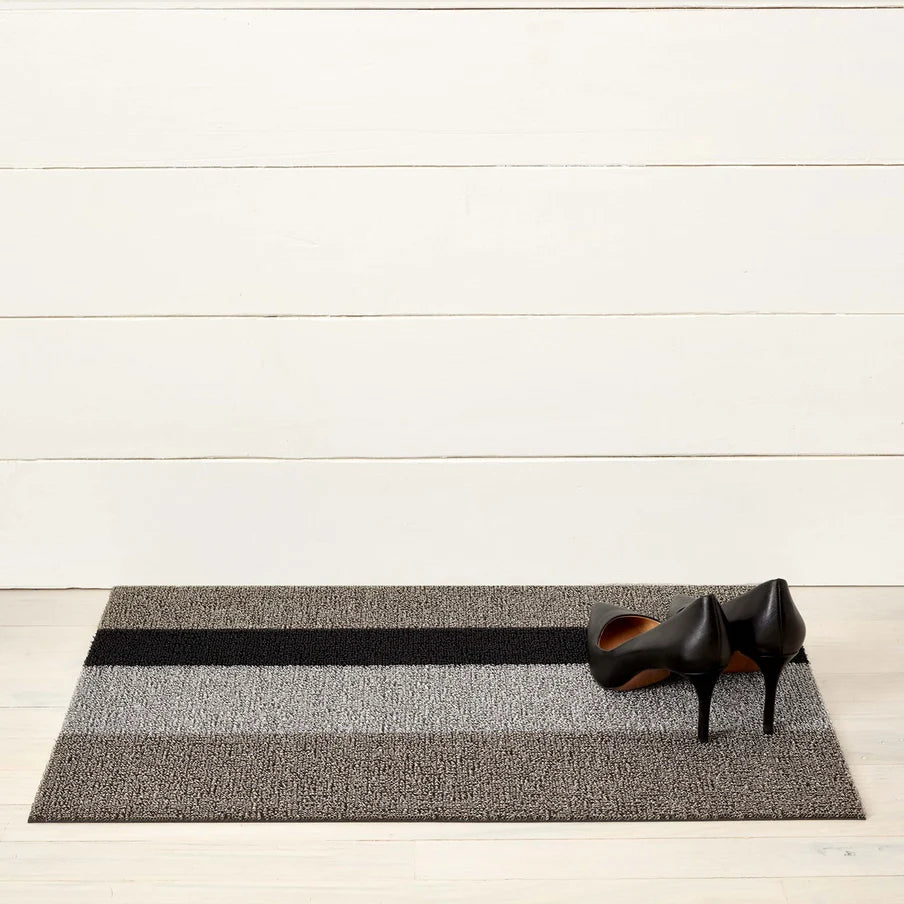 שטיח Bold Stripe Shag Mat Silver/Black