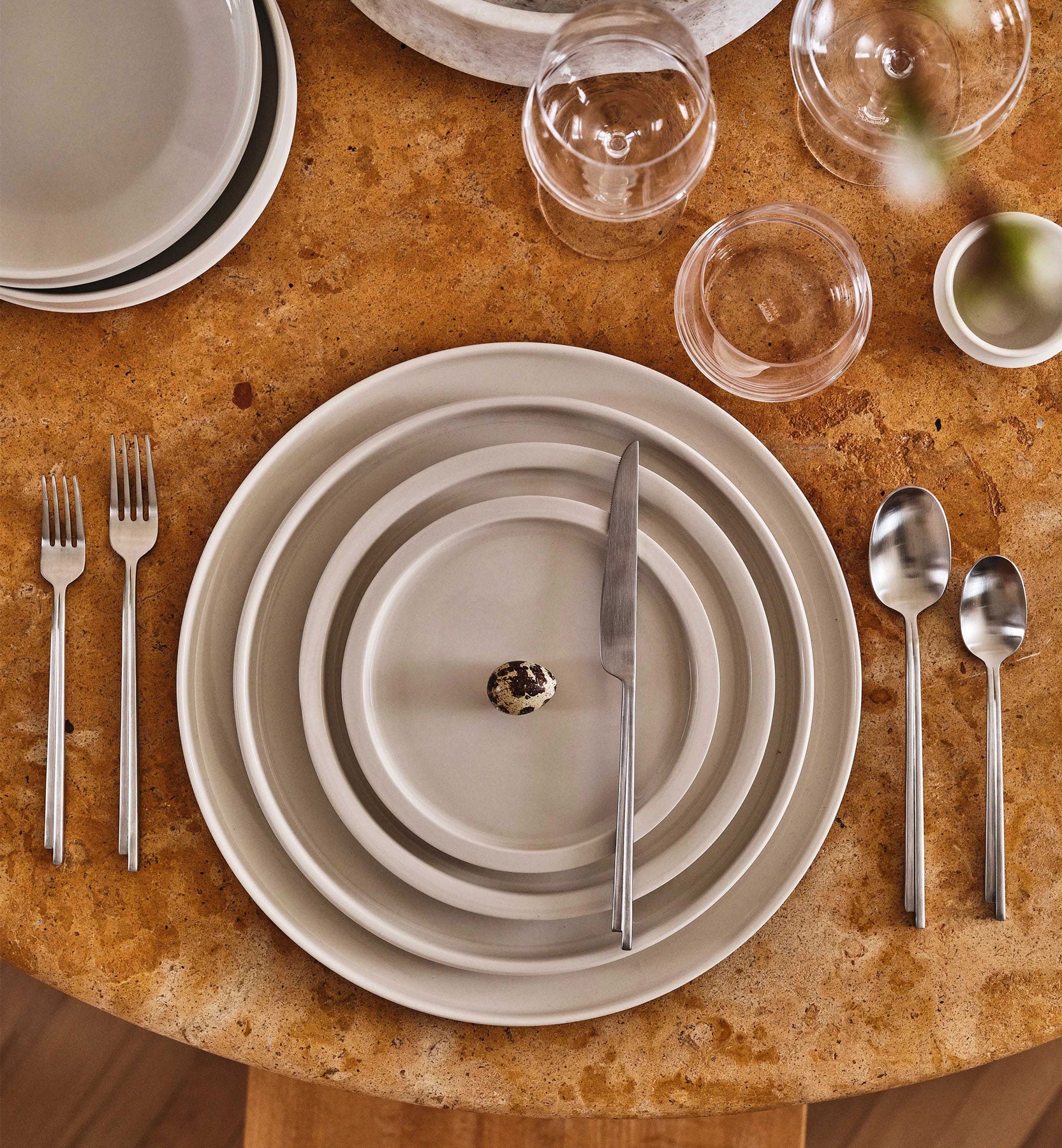 סט 2 צלחות לראשונה Dune Starter Plate Alabaster