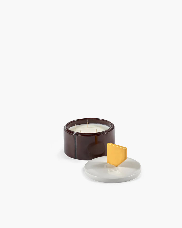 נר ריחני Scented Candle 03 Burgandy/Yellow Large