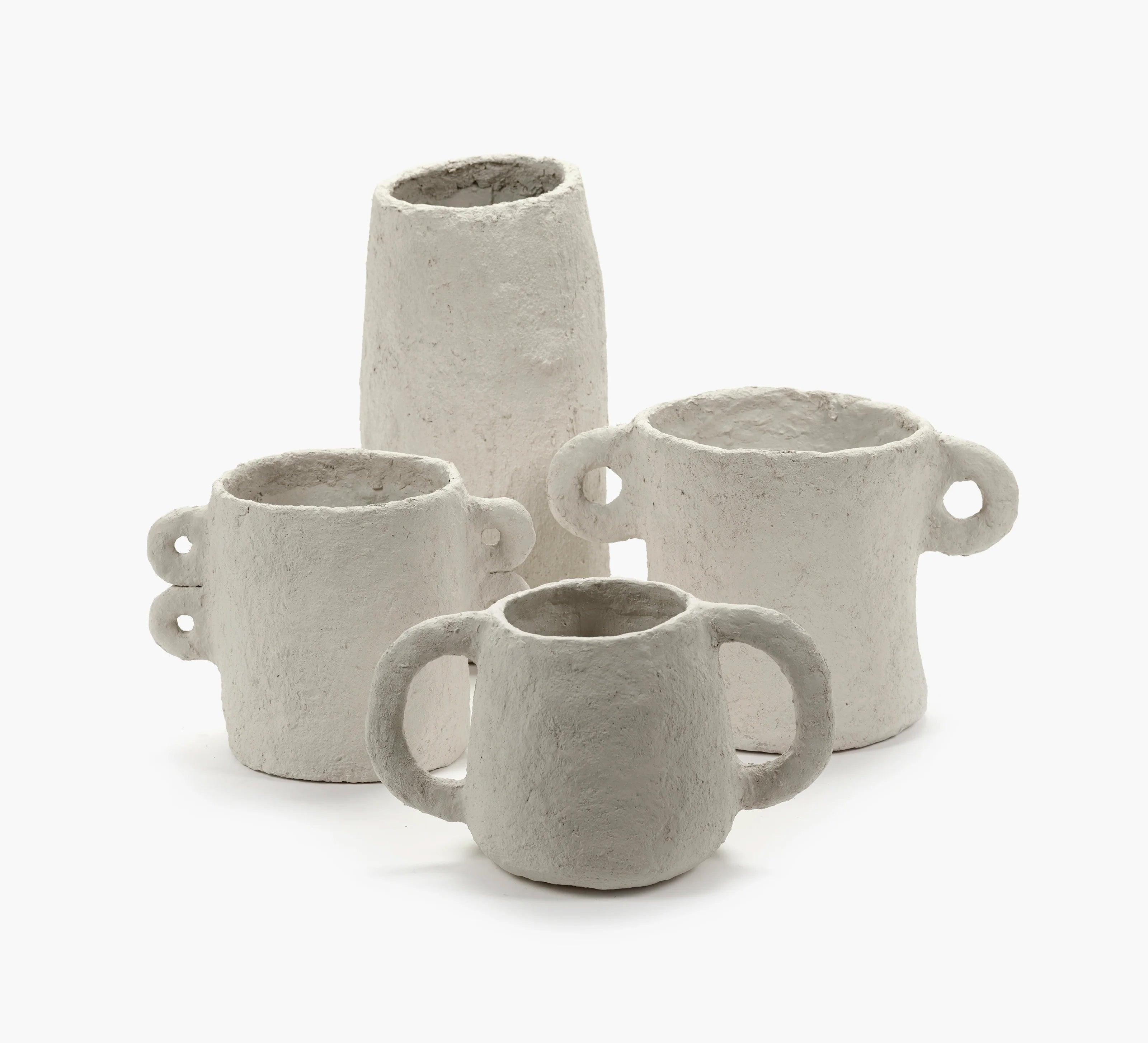 כלי נוי Pot Paper Mache Earth Beige (Small)