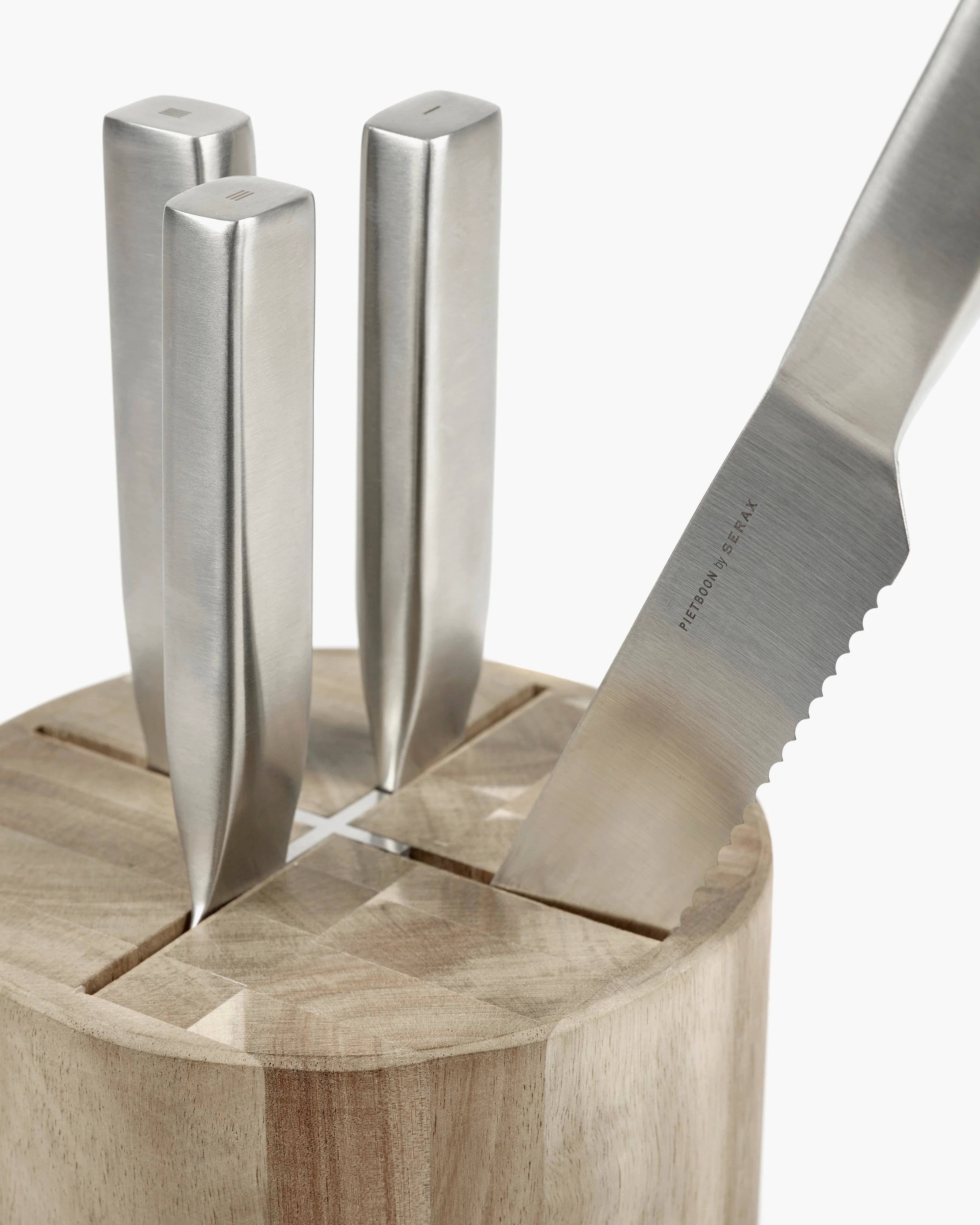 סט סכינים Knife Set With Wooden Knife Block Base