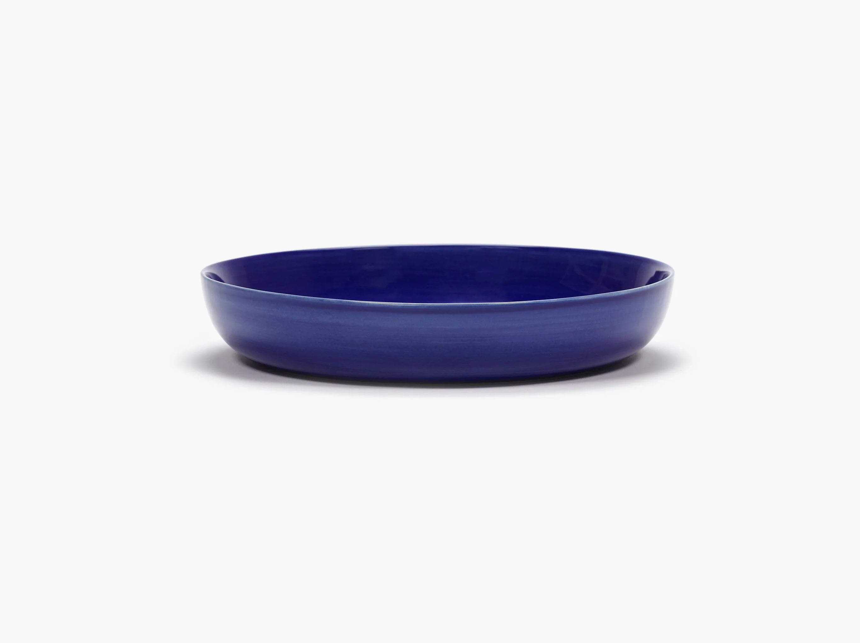 סט 2 צלחות עמוקות Feast Deep Plate Dark Blue - White Stripes