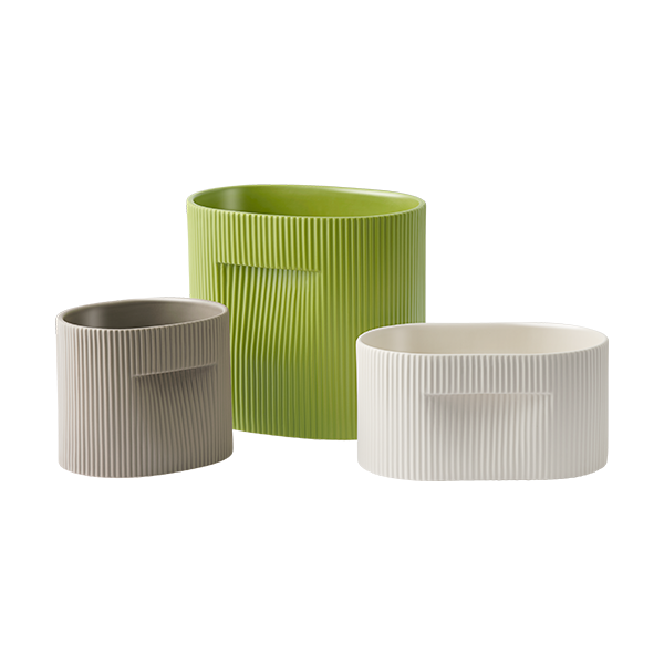 עציץ Ridge Planter Beige (medium)