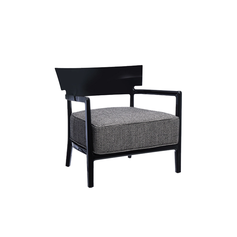 כורסא גימור מבריק Cara  Fancy Philippe Starck Black / Black-Beige
