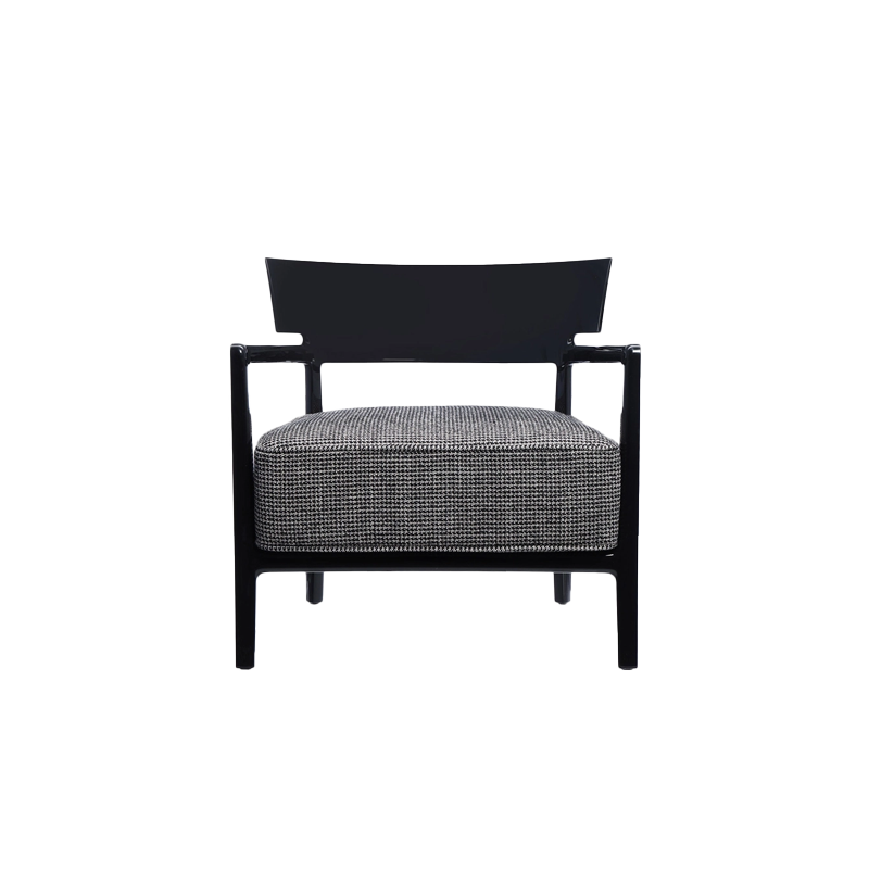 כורסא גימור מבריק Cara  Fancy Philippe Starck Black / Black-Beige