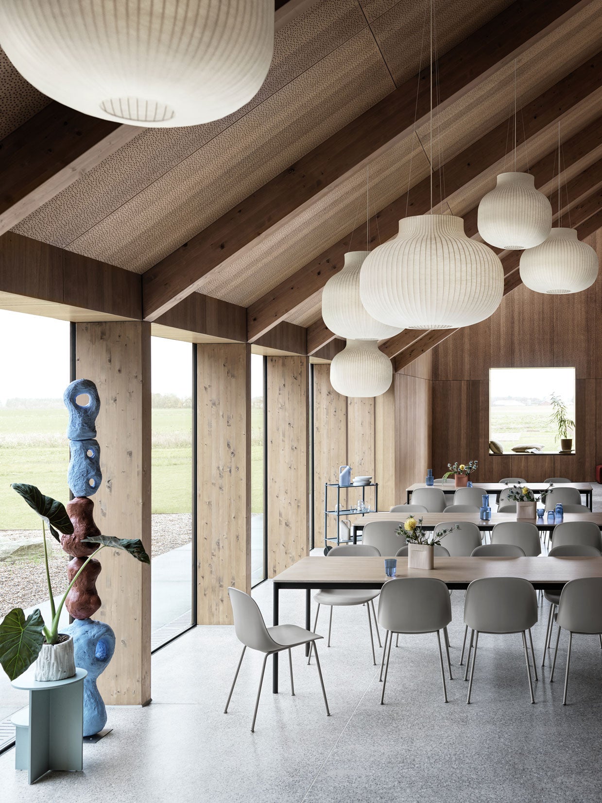 מנורה Strand Pendant Lamp Closed / Ø 45 cm White