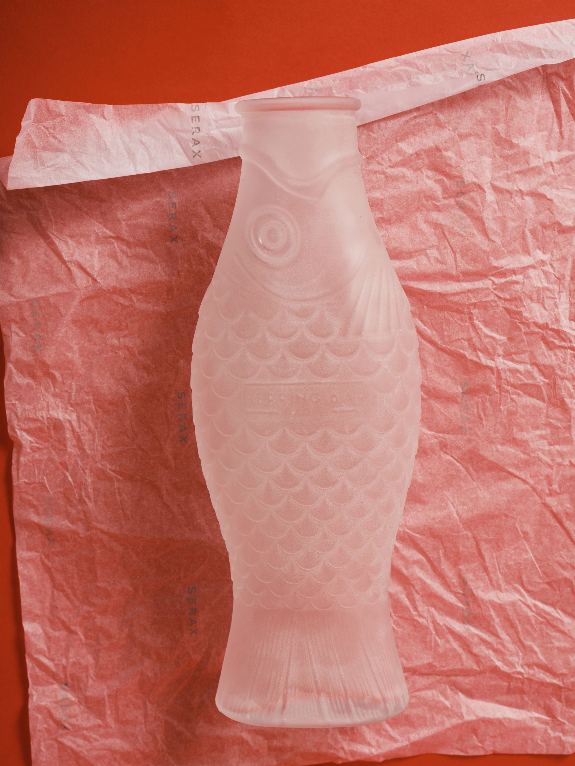 קראף Fish & Fish Carafe Frosted White