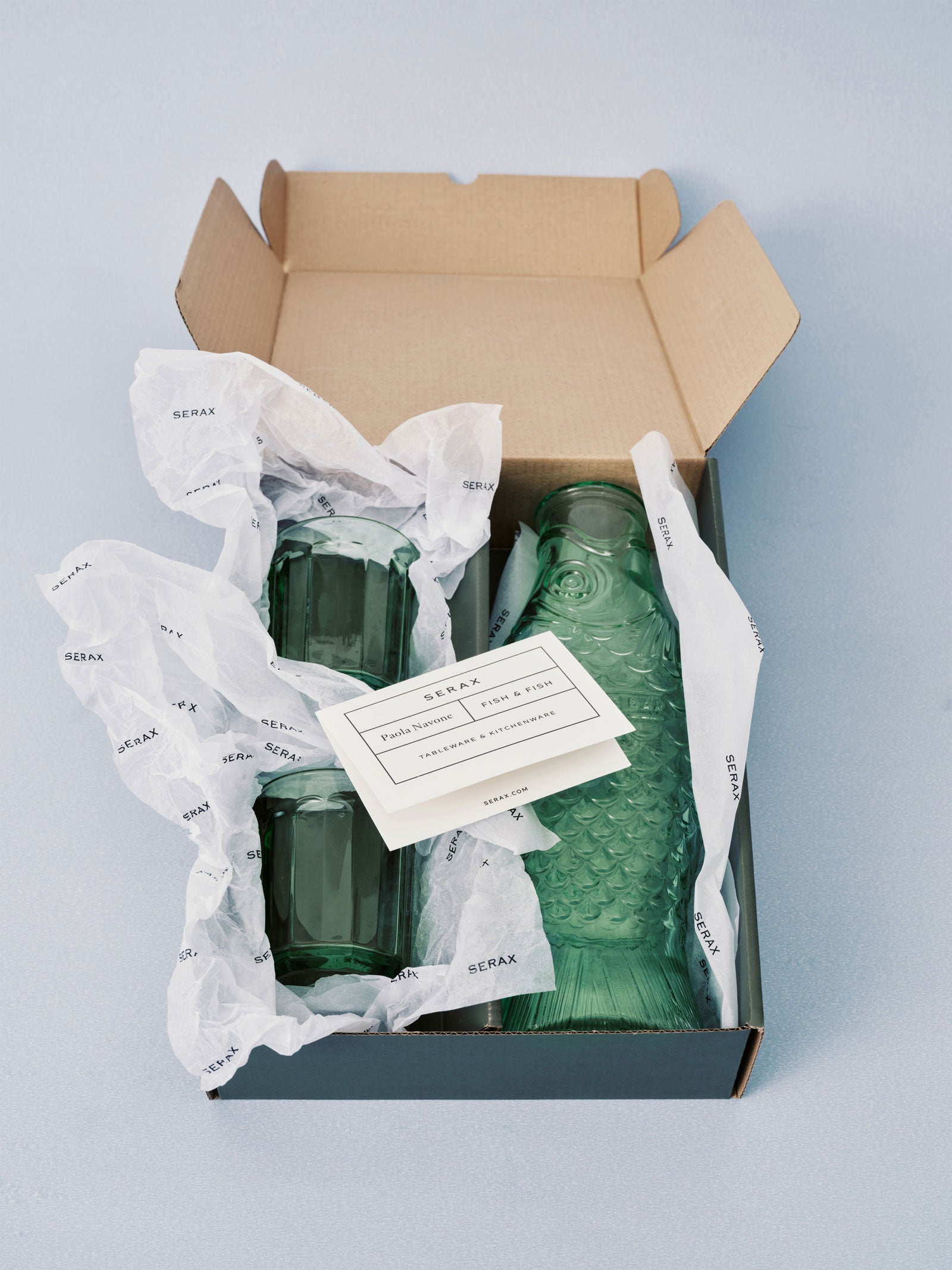 סט קראף + 2 כוסות  Fish & Fish Green