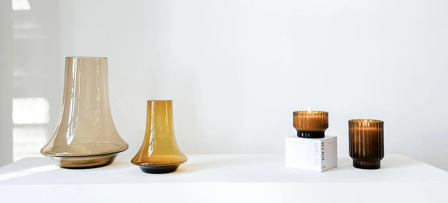 אגרטל Spinn Vase Amber Light (Medium)