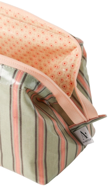 תיק בד גימור מבריק Strokes Verte stripes Small 21x12x14
