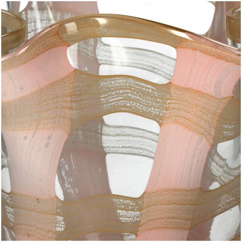 Vase Glass Peach אגרטל גלים