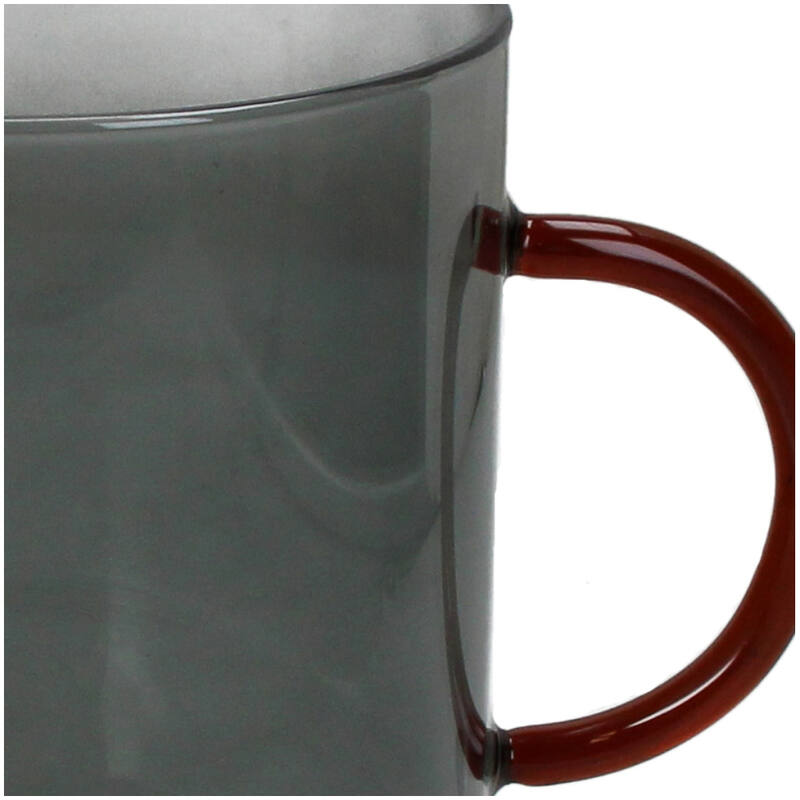 Vase Glass Grey אגרטל רחב