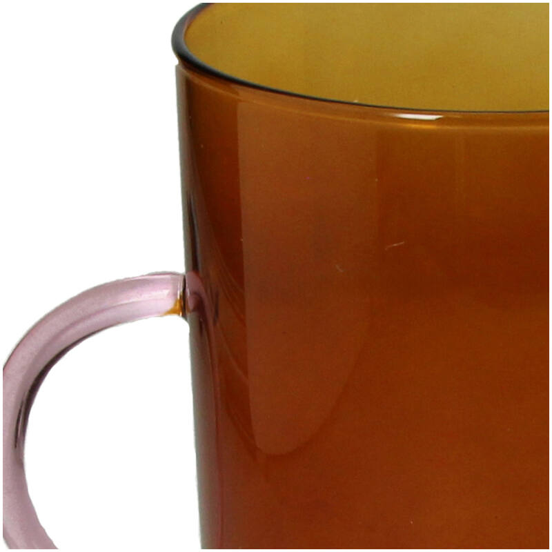 Vase Glass Amber אגרטל רחב