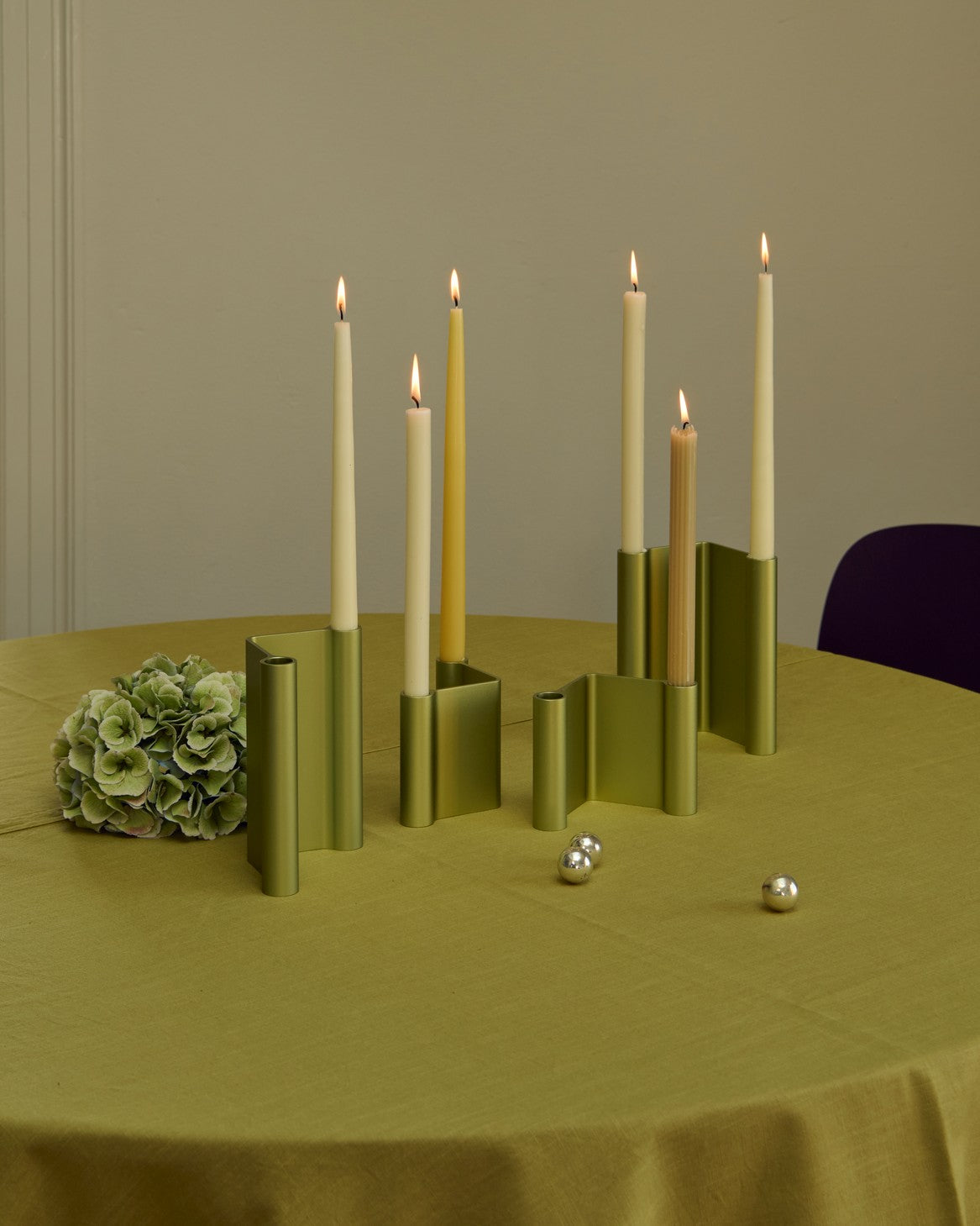 פמוטים Pair Candleholder Brown (large)