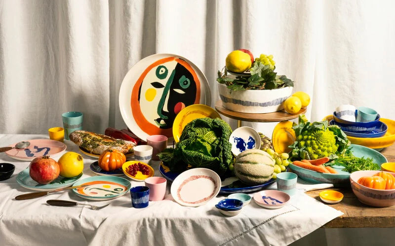 צלחת הגשה Feast Serving Plate With Face 1