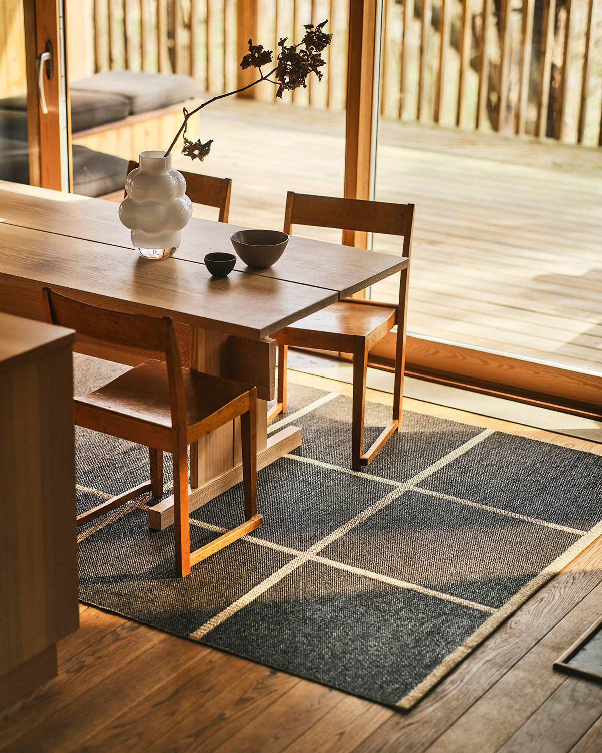 שטיח דו צדדי Criss Rug Dark Brown/Cream (Medium)