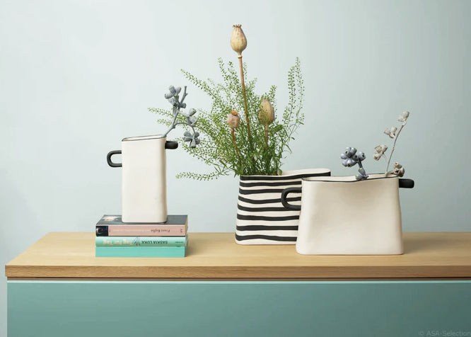 אגרטל Rayu Vase Black Stripes