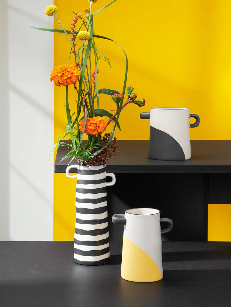 אגרטל Rayu Vase Black Stripes (Large)