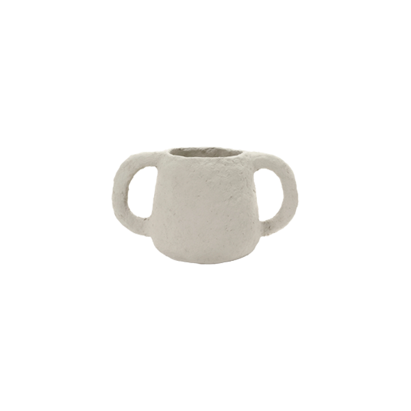 כלי נוי Pot Paper Mache Earth Beige (Small)