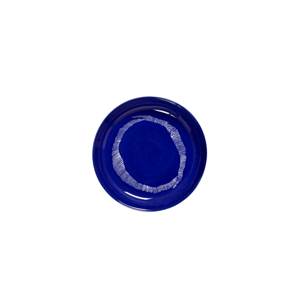 סט 2 צלחות עמוקות Feast Deep Plate Dark Blue - White Stripes