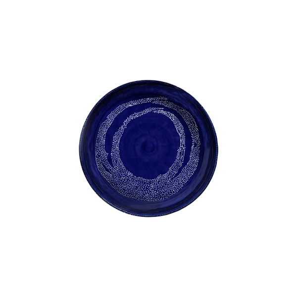 צלחת הגשה Feast Serving Plate Dark Blue - White (Medium)