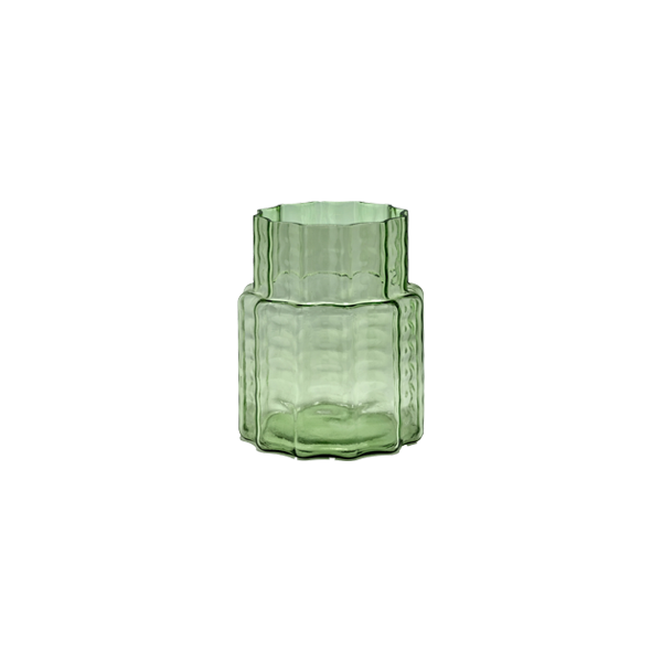 אגרטל Vase 04 Green Transparent Waves
