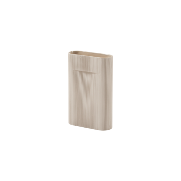 אגרטל Ridge Vase Beige
