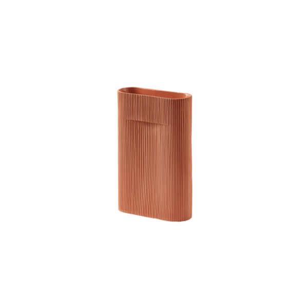 אגרטל Ridge Vase Terracotta