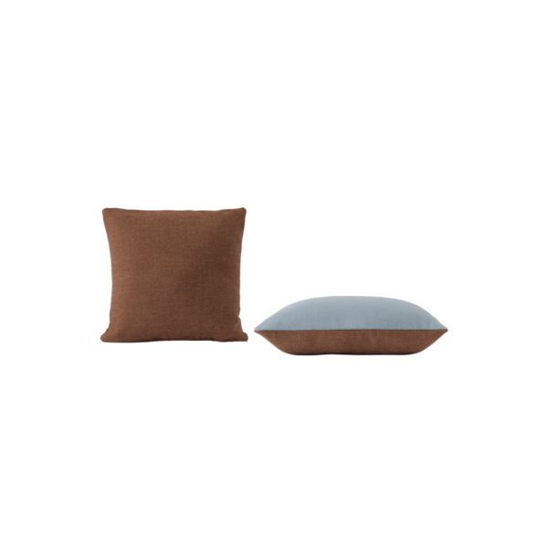 כרית Mingle Cushion Copper Brown / Light Blue