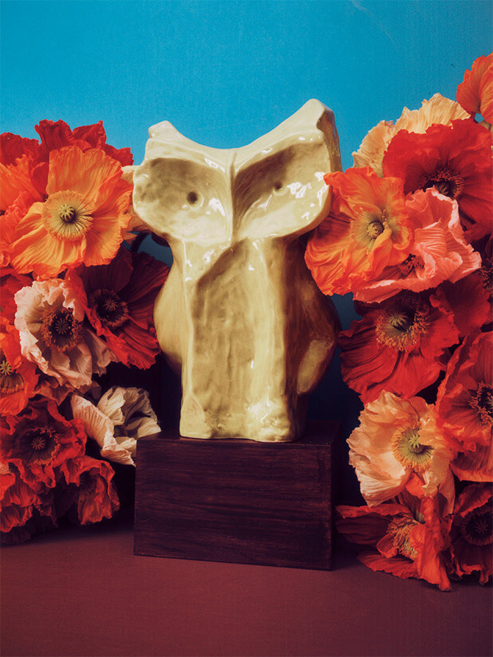 אגרטל ינשוף After Midnight Vase Yellow (Small)