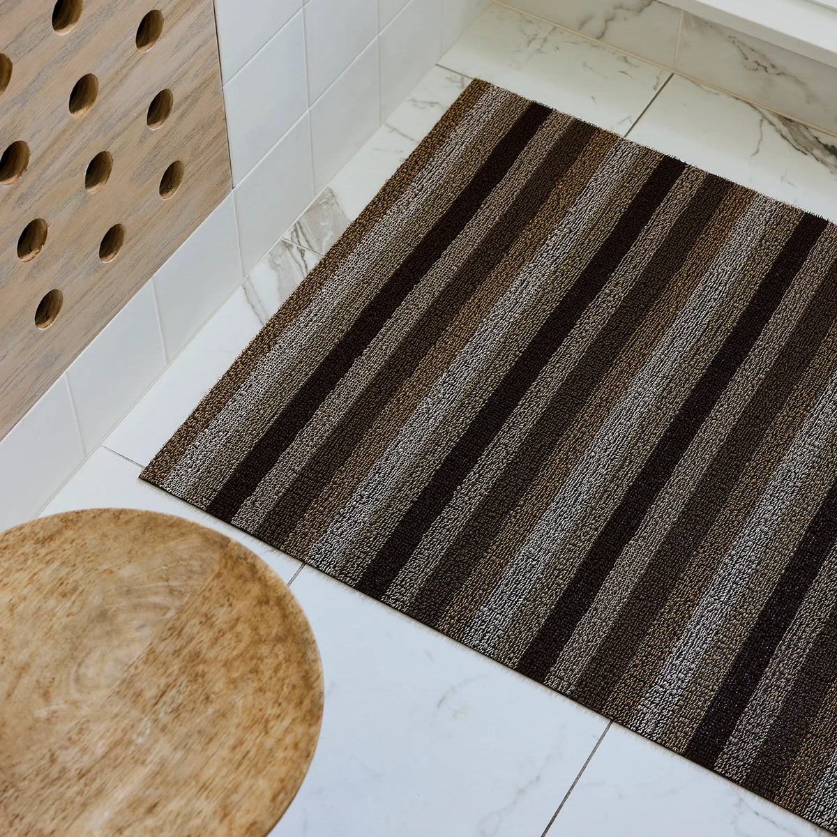 שטיח Even Stripe Shag Mat Mocha