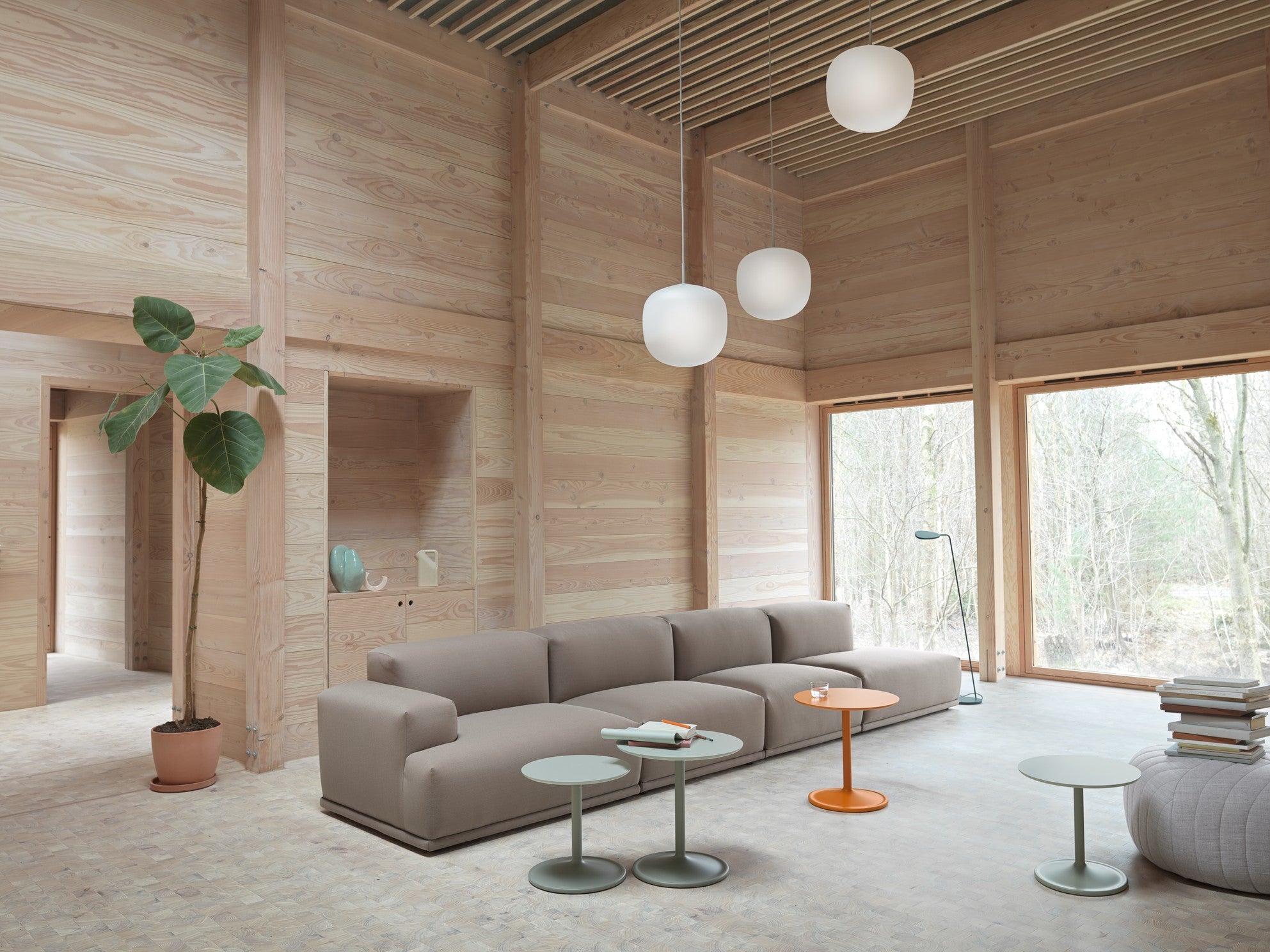 מנורה Rime Pendant Lamp / Ø 37 cm White