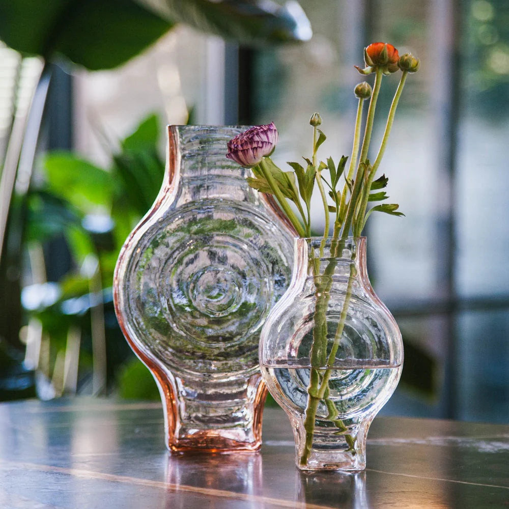 Round Vase אגרטל זכוכית עגול