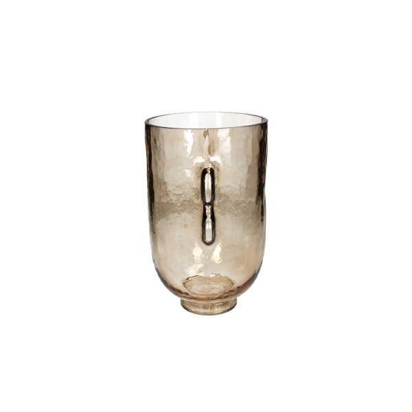 Vase Glass Amber Large אגרטל עגול