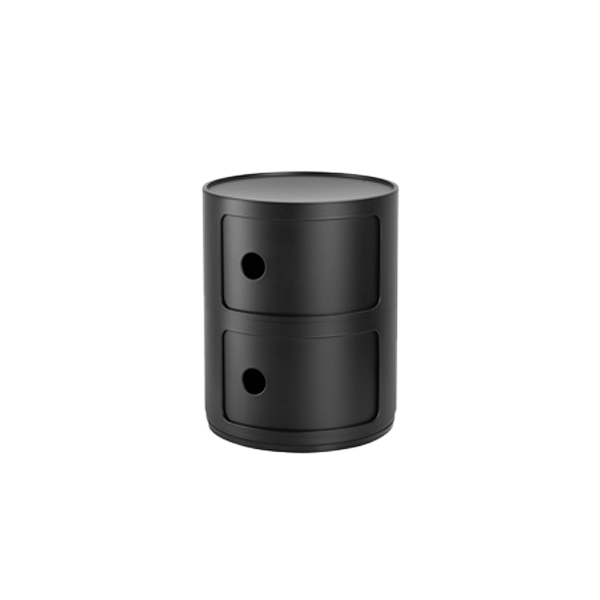 יחידת אחסון Componibili Recycled 2 Modules Matt Black